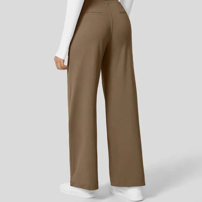 Halara Flex™ High Waisted Plicated Side Pocket Straight Leg Waffle Work Pants