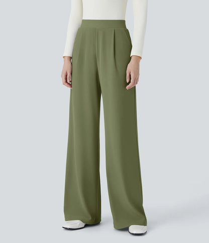 Halara Flex™ High Waisted Body Sculpt Waist-Slimming Pocket Wide Leg Micro Waffle Work Pants