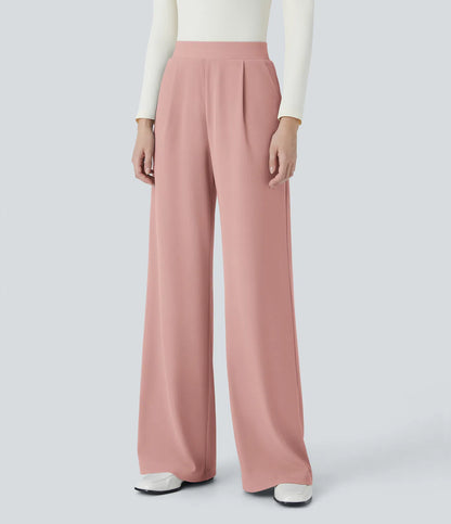 Halara Flex™ High Waisted Body Sculpt Waist-Slimming Pocket Wide Leg Micro Waffle Work Pants